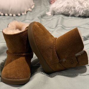 UGG Tan Suede Shearling Boots